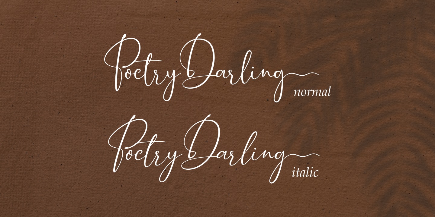Example font Poetry Darling #5
